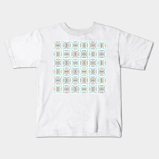 seamless cross pattern with colorful curves Kids T-Shirt